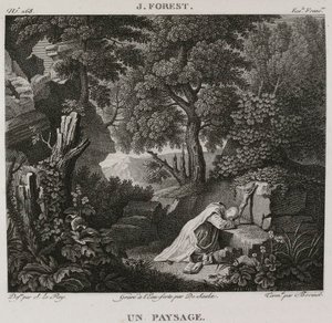 Denis-Sébastien Leroy, De Saulx et Bovinet - Un paisaje, según Jean-Baptiste Forest - 1802-1815 de Denis Sebastien Leroy