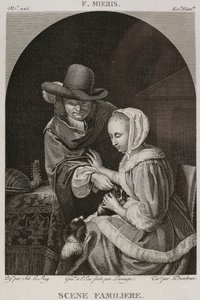 Denis-Sébastien Leroy, Lerouge y Dambrun - Escena familiar, según Frans van Mieris el Viejo - 1802-1815 de Denis Sebastien Leroy