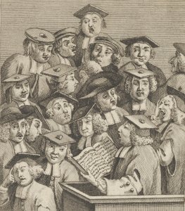 Eruditos en una conferencia, ca. 1800