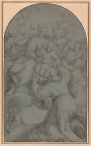 San Francisco de Asís adorando a la Virgen y el Niño de Denys Calvaert
