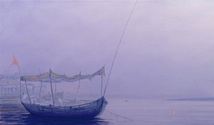 Velas de oración en el Ganges de Derek Hare