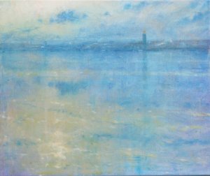 Stockholm Skyline, Riddarfjärden, 2016 (Óleo sobre lienzo) de Derek Hare