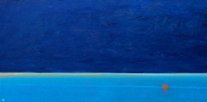 El barco rojo, 2012 (Óleo sobre lienzo) de Derek Hare