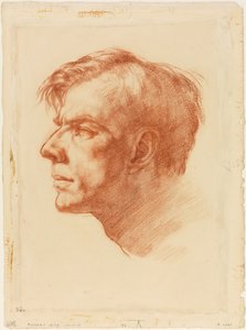 Retrato de John Fothergill, c.1907 (sanguina sobre papel) de Derwent Lees