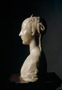 Busto de joven dama. Escultura en mármol por Desiderio da Settignano (ca. 1430-1464) de Desiderio da Settignano