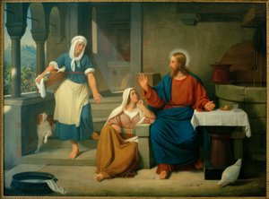Cristo con Marta y María de Detlev Konrad Blunck