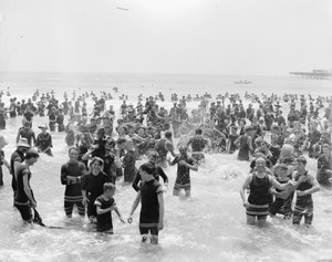 Bañistas, Atlantic City, Nueva Jersey de Detroit Publishing Co.