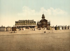 Playa y casino, Calais, Francia, c.1900 de Detroit Publishing Co.