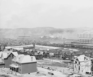 Planta de Acero Carnegie, Homestead, Pensilvania, c.1905 de Detroit Publishing Co.