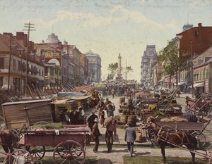 Plaza Jacques Cartier, Montreal, 1901 de Detroit Publishing Co.
