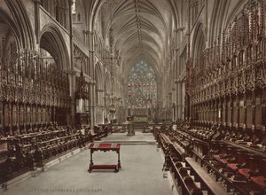 Coro de la Catedral de Lincoln, c.1900 de Detroit Publishing Co.