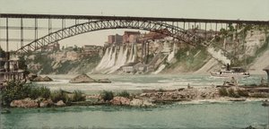 Niagara, molinos y puente Grand Trunk, c.1900