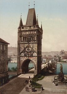 Torre del Puente de la Ciudad Vieja, Praga, 1905 de Detroit Publishing Co.