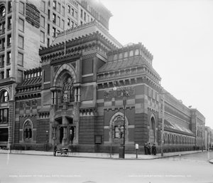 Academia de Bellas Artes de Pensilvania, Filadelfia, Pensilvania, c.1900 (foto en b/n) de Detroit Publishing Co.