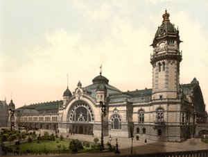 Estación de tren, Colonia, Alemania, c.1900 de Detroit Publishing Co.