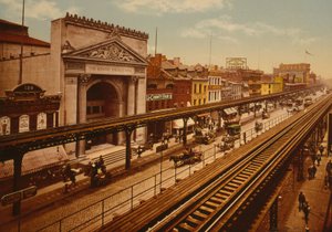 The Bowery, Ciudad de Nueva York, c.1900 de Detroit Publishing Co.