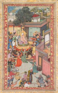 Ceremonia de circuncisión para los hijos de Akbar, pintura 126 de un libro de Akbar-nama, c. 1602-3 de Dharam Das