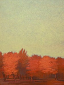 Huerto rojo-ii, 2008 (pastel sobre papel) de Diana Jahns