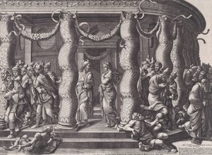 Cristo y la mujer sorprendida en adulterio, 1575 republicado 1613
