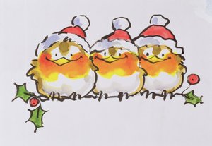 Petirrojos Navideños de Diane Matthes