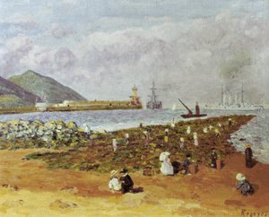 La escollera. Museo de Montserrat en Barcelona. de Diario or Dario de Regoyos y Valdes