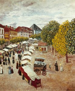 La Marcha de Dax en las Landas. Pintura de Darío de Regoyos y Valdés (1875-1913) Colección Privada de Diario or Dario de Regoyos y Valdes