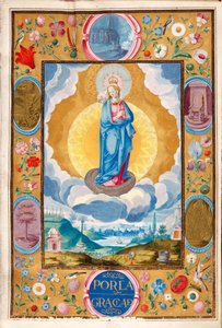 Inmaculada Concepción en la Carta Ejecutoria de Caballería de Arias Pardo de Cela de Diego Gómez