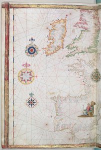 Las Islas Británicas e Iberia, detalle de un atlas mundial, 1565
