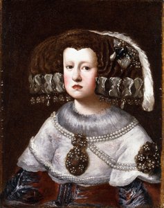 Retrato de la reina Mariana de Austria, medio cuerpo pequeño
