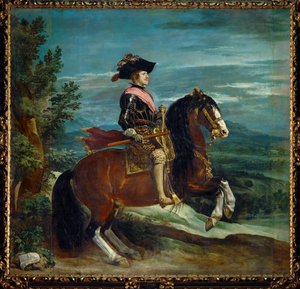 Retrato ecuestre del rey Felipe IV (pintura sobre lienzo)