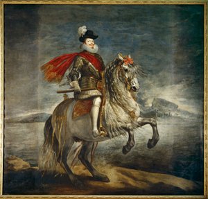 Felipe III, Rey de España a caballo (pintura sobre lienzo)