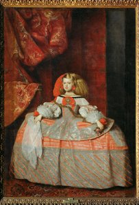 La Infanta Margarita Teresa con vestido rosa ... (pintura sobre lienzo) de Diego Rodriguez de Silva y Velazquez