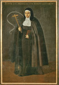La venerable madre Jerónima de la Fuente, monja en el monasterio Santa Isabel de los reyes ... (pintura sobre lienzo) de Diego Rodriguez de Silva y Velazquez