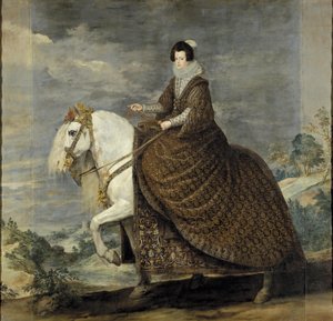 La reina Isabel de Borbón a caballo