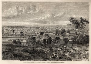 Vista de Melbourne (Australia) de Dieudonne Auguste Lancelot