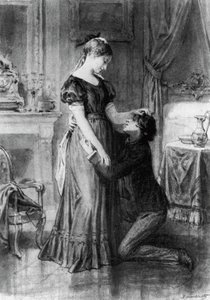 Ilustración de Confesión de niño del siglo, novela de Alfred de Musset (1810-1857), grabado según dibujo de Diogene Ulyssee Napoleón Maillart (1840-1926). de Diogene Ulysse Napoleon Maillart