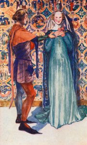 Un hombre y una mujer de la época de Eduardo II 1307-1327 de Dion Clayton Calthrop