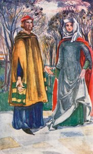 Un hombre y una mujer de la época de Eduardo I 1272-1307 de Dion Clayton Calthrop