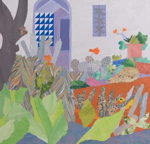 Aislamiento en el paraíso (collage) de Dione Verulam