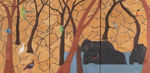 Jungla, India, 2020 (óleo sobre lienzo) de Dione Verulam