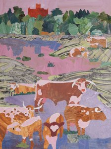 Longhorns a sus anchas (collage)