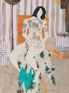 Los tatuajes están de moda, desnudos (collage)