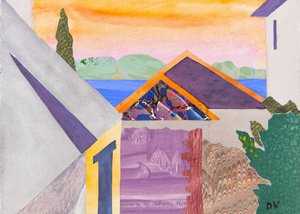 Triángulos (collage) de Dione Verulam