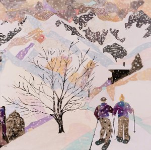 Caminando hacia el almuerzo, 2015 (collage) de Dione Verulam