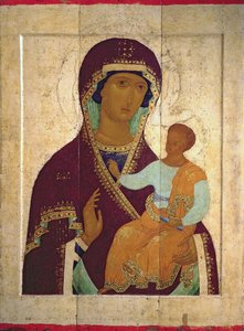 Madonna y Niño Hodigitria, icono ruso, 1502 de Dionysius