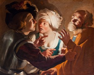 La negación de San Pedro (óleo sobre lienzo) de Dirck Baburen van