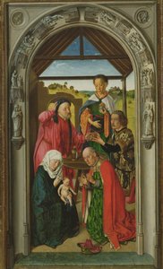 La Adoración de los Magos, c.1445 (detalle) de Dirck Bouts