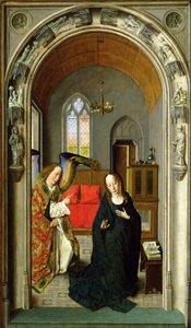 La Anunciación, c.1445 (detalle) de Dirck Bouts