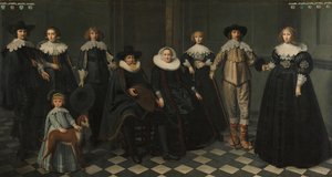 Retrato de la familia de Dirck Bas Jacobsz, burgomaestre de Ámsterdam de Dirck Dircksz. van Santvoort