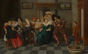 Un banquete, 1628 de Dirck Hals